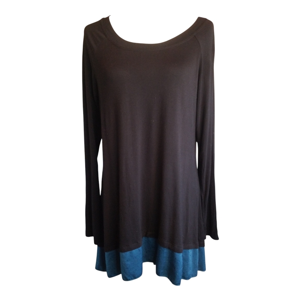 Chic Black and Blue Women's Tunic
